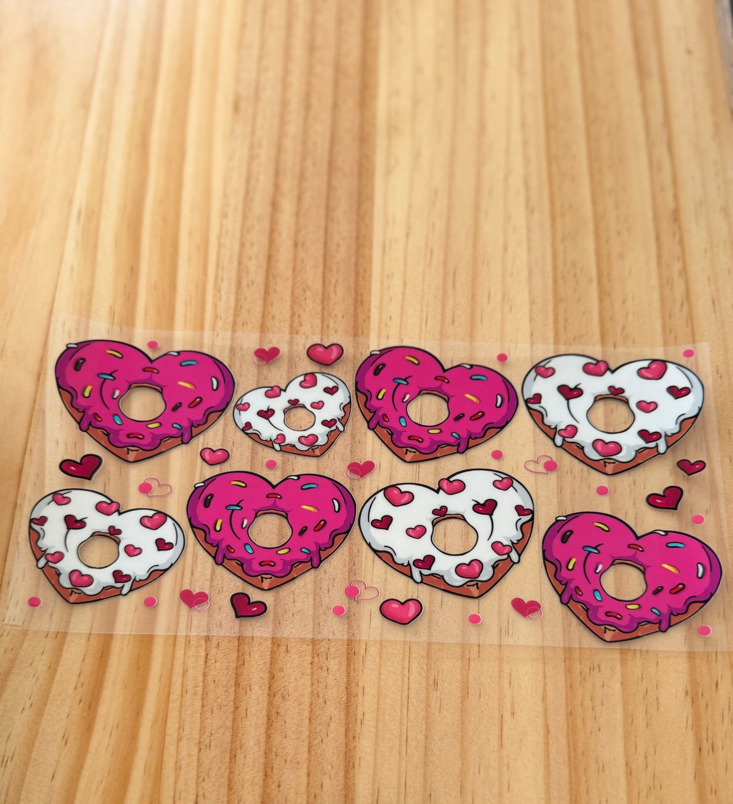 Pink heart donut