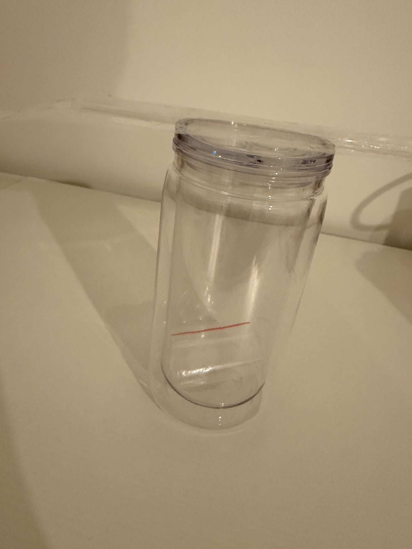 Plastic double walled 16oz tumbler