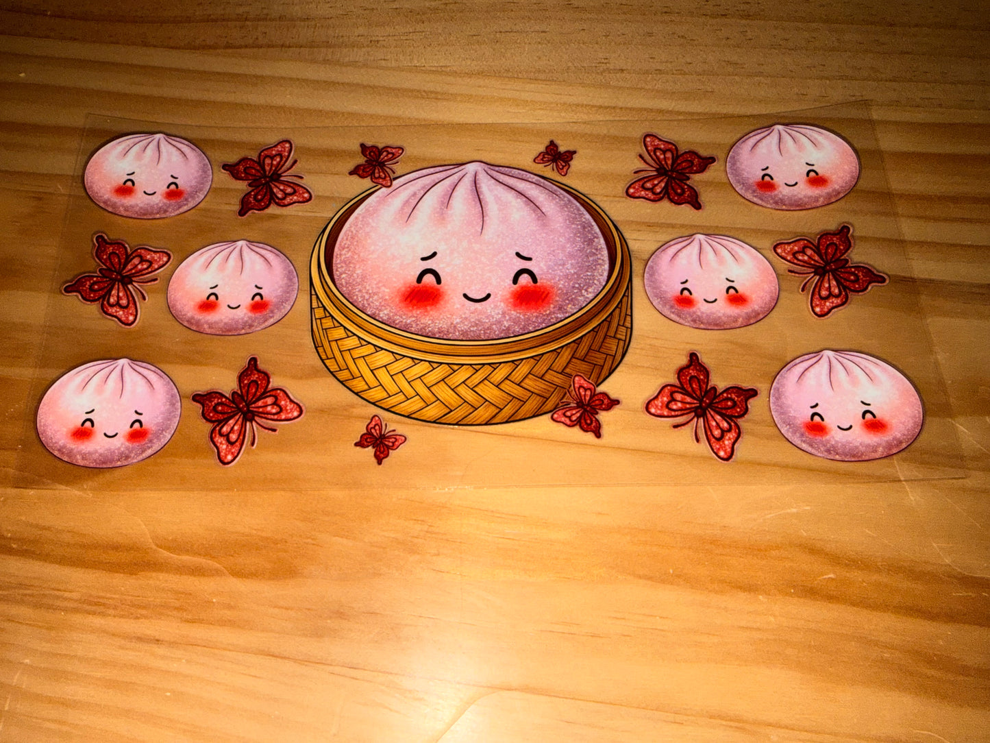 Pink dumpling