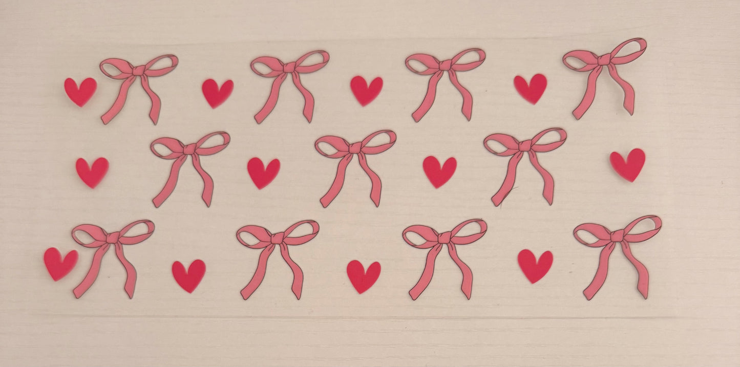 Pink bows and hearts