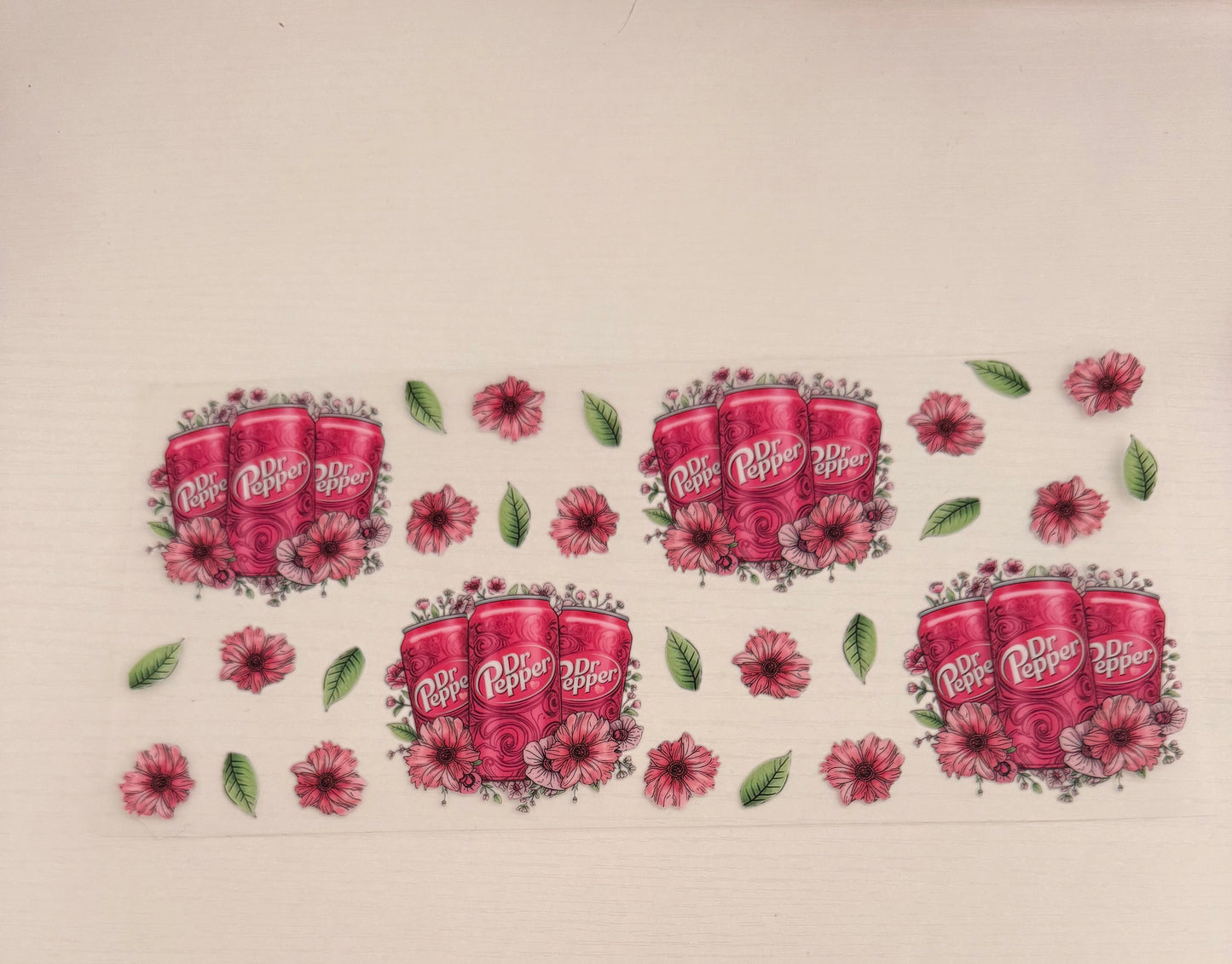 Dr Pepper with flowers