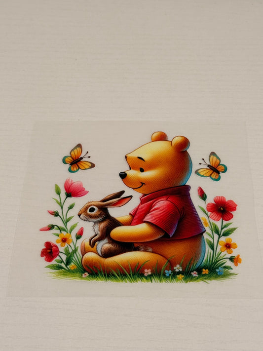 Winnie the Pooh with rabbit