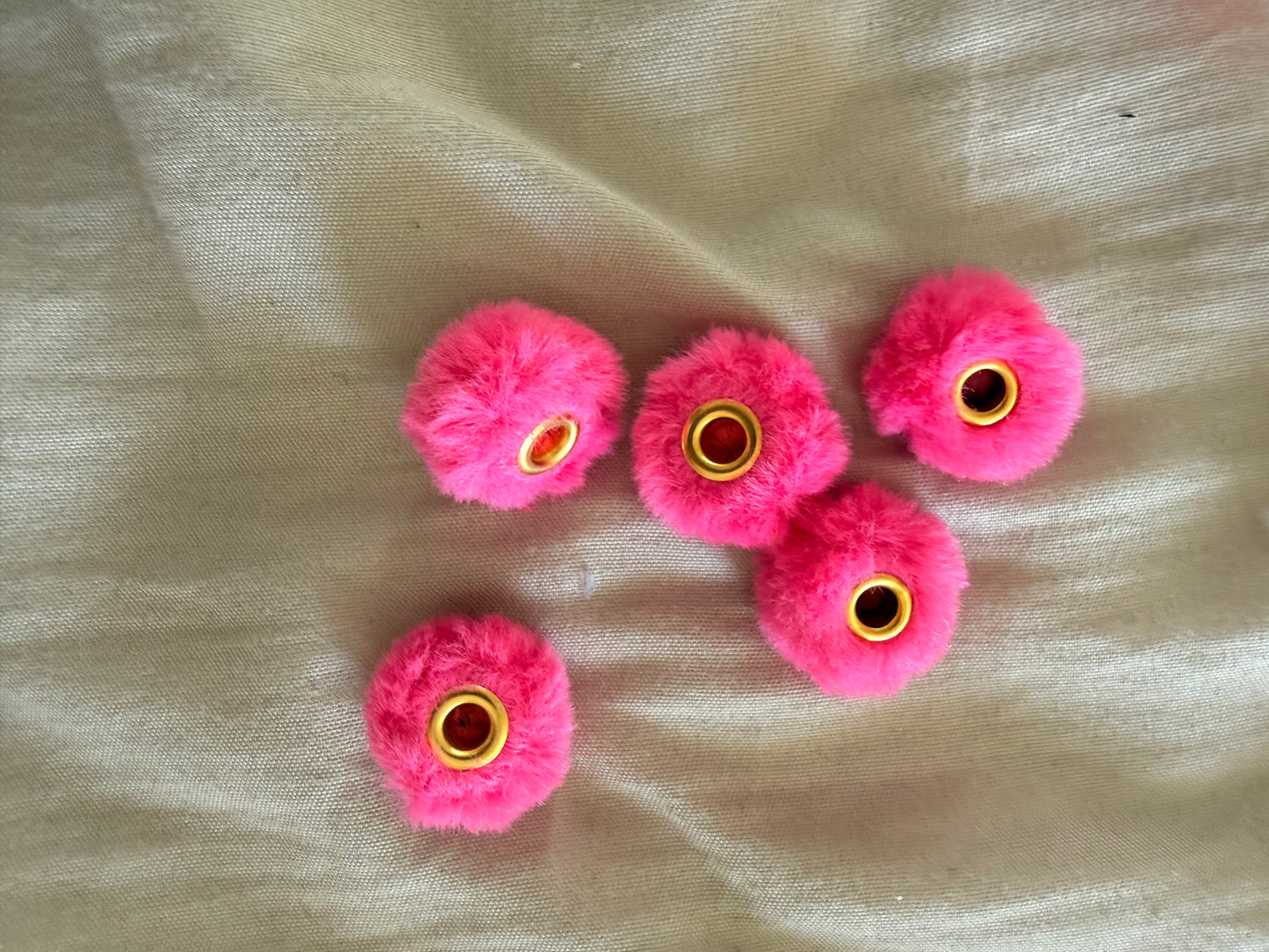 Pink fluffy spacers