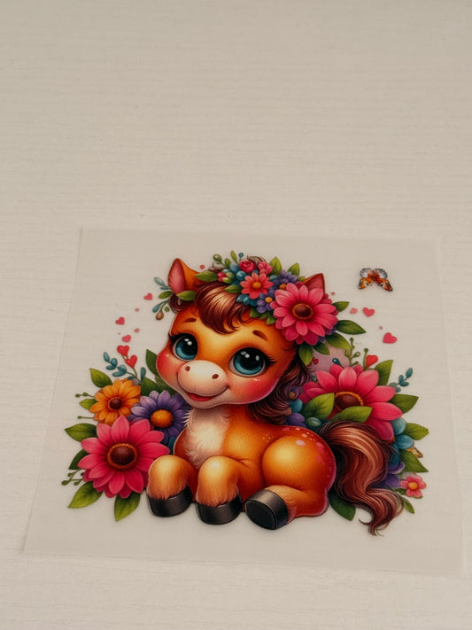 Horse with flowers
