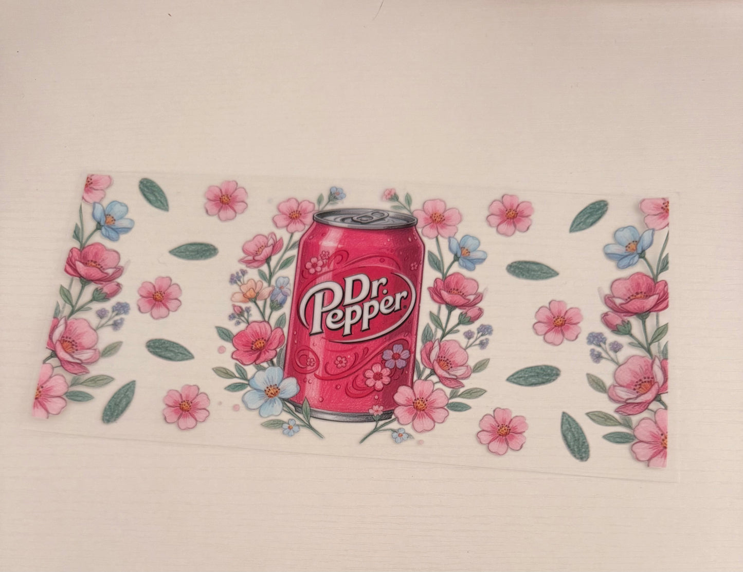 Dr Pepper with flowers