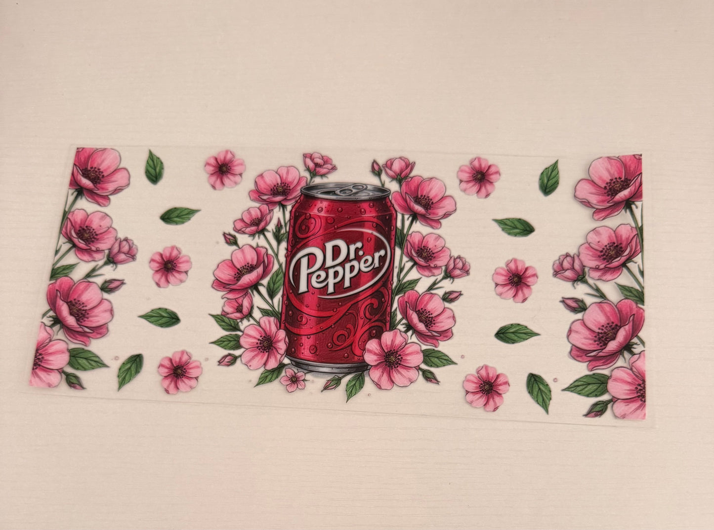 Dr Pepper with flowers
