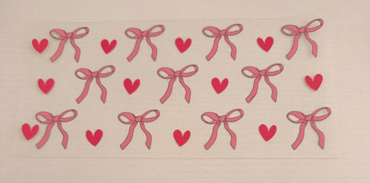 Pink bows and hearts