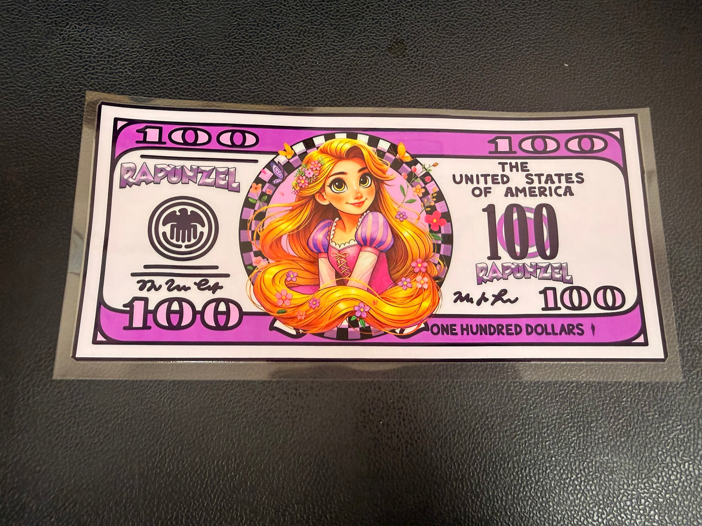 Rapunzel dollar bill