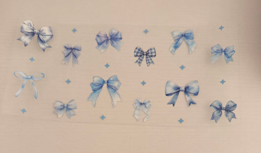 Blue bows with stars
