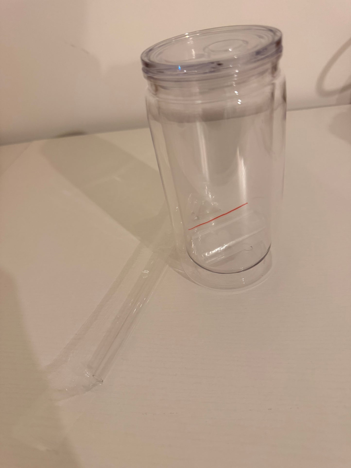Plastic double walled 16oz tumbler